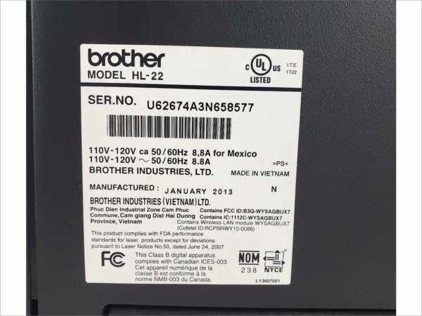 Brother HL-2270DW USB Network Wireless Workgroup Laser Printer Page Count 55310 24ppm HQ1200 DPI