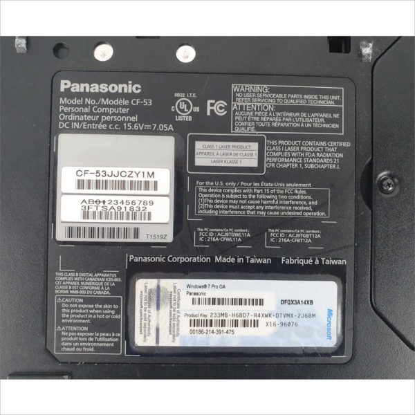 Panasonic Toughbook CF-53 MK2 Business industrial Rugged Laptop 14" 4GB RAM intel i5-3320U CPU 2.60GHz Linux Mint 120GB SSD With CF-VEB531U Port Replicator