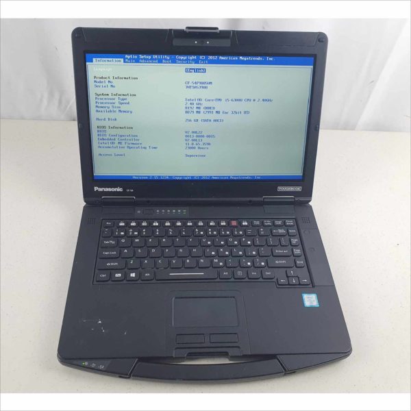 Panasonic Toughbook CF-54 MK2 Business industrial Rugged Laptop 14" 8GB RAM intel i5-6300U CPU 2.40GHz Linux Mint 256GB SSD Grade B