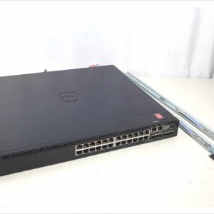 Dell N3024 Managed L3 Layer 3 24-Port SFP+ Gigabit Stackable Network Switch Dual Personality PS with Rail Kit E07W001