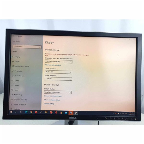 Dell 2407WFPb 24" Rotating UltraSharp LCD Monitor Silver With Stand