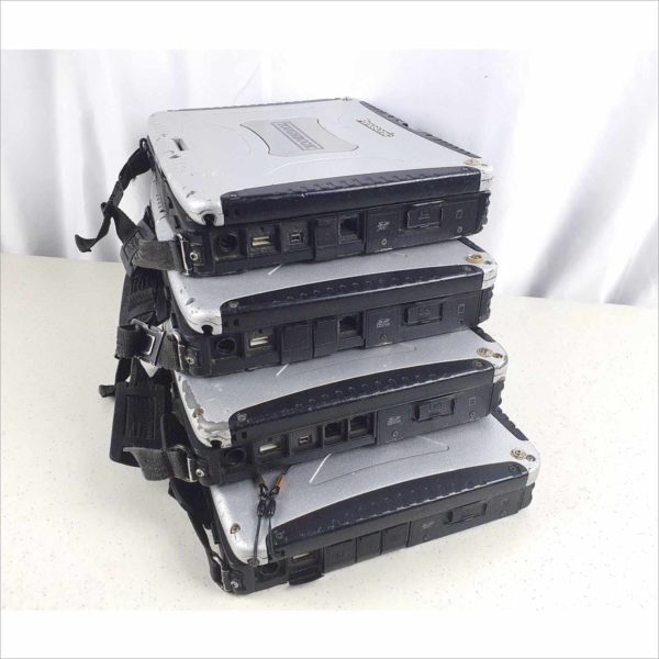 Lot of 3x Panasonic Toughbook CF-19 Business industrial Rugged Laptop i5 Serie 10.4" MK5 MK4 4/2GB RAM Windows 7 Pro CF-19ADDUAX1M / CF-19RDRAX6M