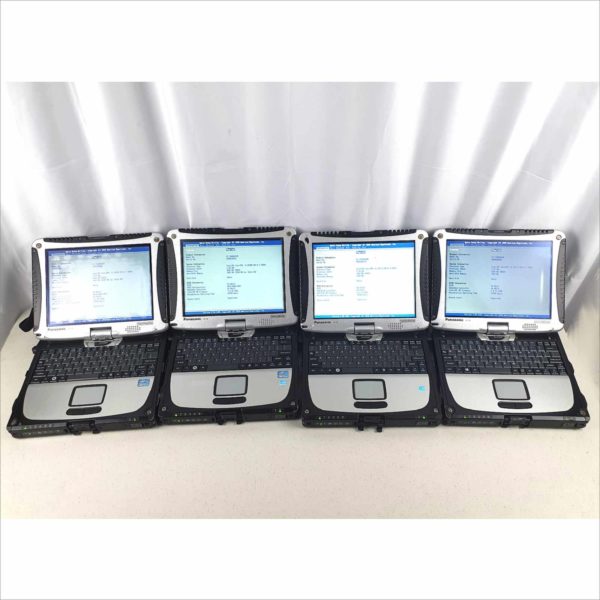 Lot of 3x Panasonic Toughbook CF-19 Business industrial Rugged Laptop i5 Serie 10.4" MK5 MK4 4/2GB RAM Windows 7 Pro CF-19ADDUAX1M / CF-19RDRAX6M