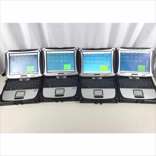 Lot of 3x Panasonic Toughbook CF-19 Business industrial Rugged Laptop i5 Serie 10.4" MK5 MK4 4/2GB RAM Windows 7 Pro CF-19ADDUAX1M / CF-19RDRAX6M