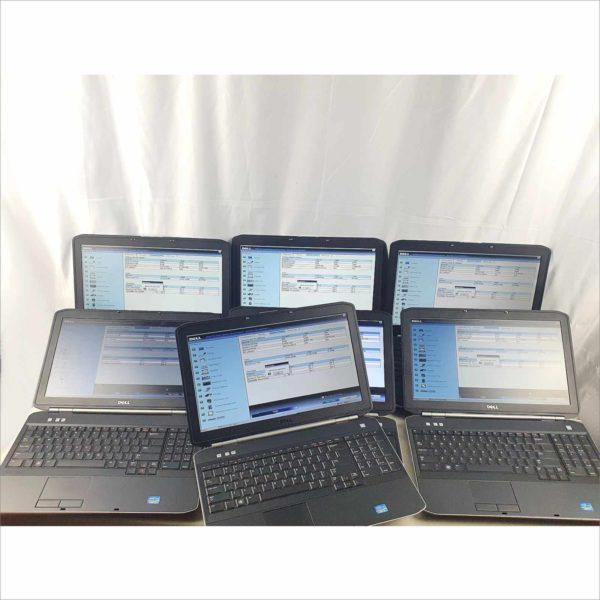 Lot of 7x Dell Latitude E5520 Business Laptop 15.6" 4GB RAM intel i5-2540M CPU 2.60GHz 60GB SSD Storage WTV3T