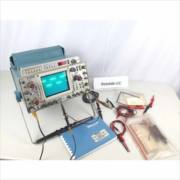 Tektronix 465B Dual-Trace 100 MHz Oscilloscope with DM-44 Multi-meter Module and Accessories