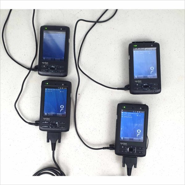 Lot of 4x Socket Mobile Somo 655 8560-00056 / 55 high Performance Mobile Computer / Scanner / PDA Organizer Windows CE