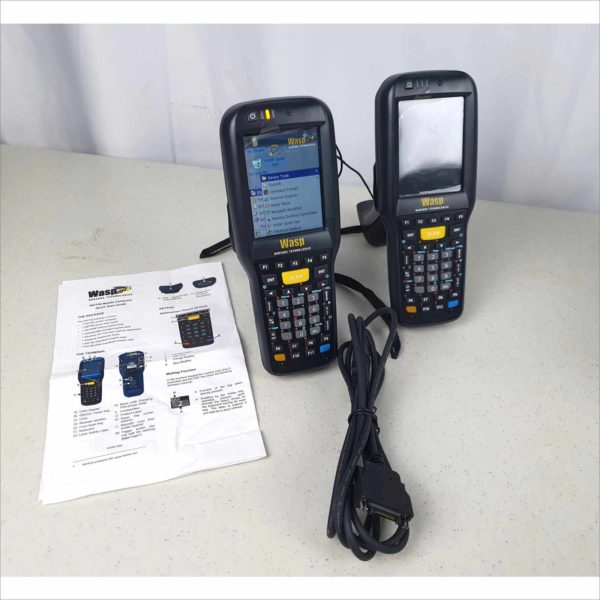 Lot of 2x Wasp Barcode Technology WDT90 Mobile Computer with WiFi Bluetooth Numeric Keypad Pistol Grip PN W012050 Windows Mobile Pro Type 00A0LS-3S0-CEU1