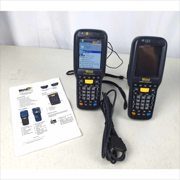 Lot of 2x Wasp Barcode Technology WDT90 Mobile Computer with WiFi Bluetooth Numeric Keypad Pistol Grip PN W012050 Windows Mobile Pro Type 00A0LS-3S0-CEU1