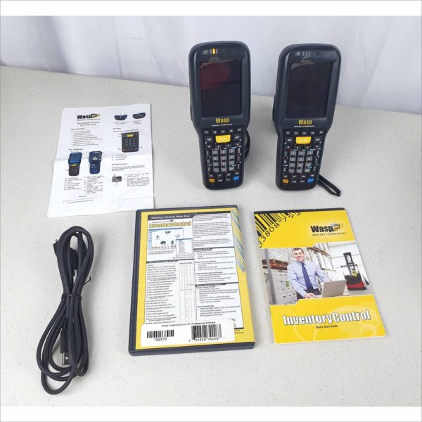 Lot of 2x Wasp Barcode Technology WDT90 Mobile Computer with WiFi Bluetooth Numeric Keypad Pistol Grip PN W012050 Windows Mobile Pro Type 00A0LS-3S0-CEU1