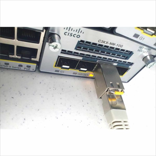 Cisco Catalyst C3750X 24 Port Gigabit Managed Switch WS-C3750X-24P 1U Rack Mount PoE+ with C3KX-NM-10G SPF Module