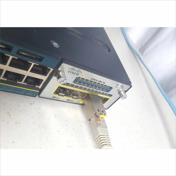 Cisco Catalyst C3560X 24 Port Gigabit Managed Switch WS-C3560X-24P 1U Rack Mount PoE+ with C3KX-NM-1G SPF Module