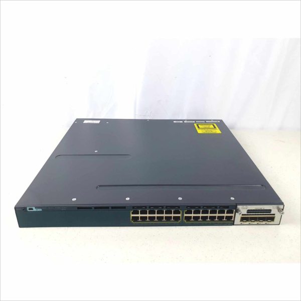 Cisco Catalyst C3560X 24 Port Gigabit Managed Switch WS-C3560X-24P 1U Rack Mount PoE+ with C3KX-NM-1G SPF Module - No Power Supply