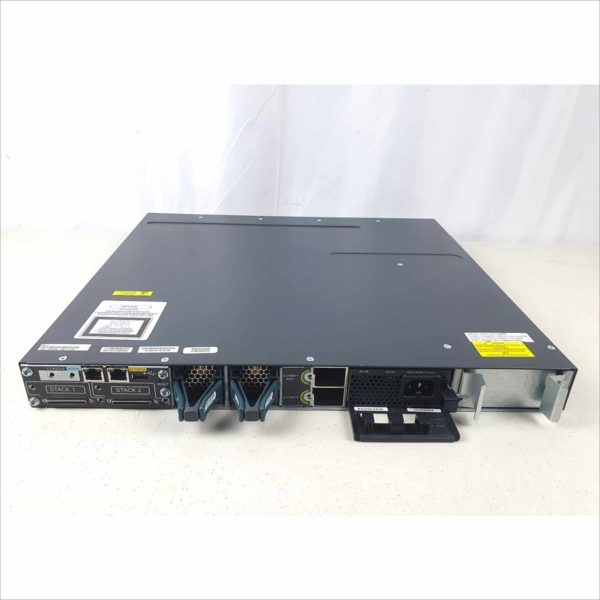 Cisco Catalyst C3750X 24 Port Gigabit Managed Switch WS-C3750X-24P 1U Rack Mount PoE+ with C3KX-NM-10G SPF Module