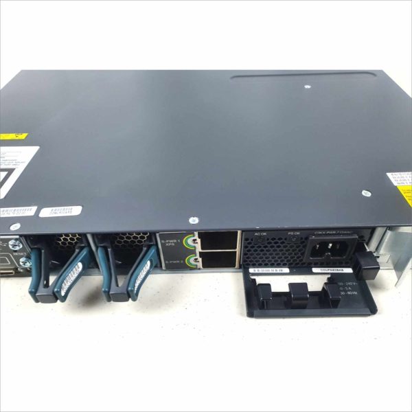 Cisco Catalyst C3750X 24 Port Gigabit Managed Switch WS-C3750X-24P 1U Rack Mount PoE+ with C3KX-NM-10G SPF Module