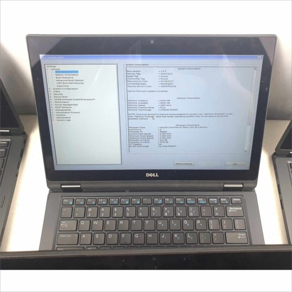 Lot of 6x Dell Latitude 7390 & 5289 Business Laptop 12.5" 8GB RAM intel i5-7300 CPU 2.60GHz 128GB SSD Storage Two in one Tablet & Laptop