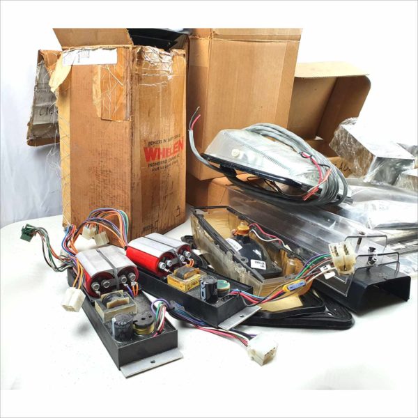 Lot of Whelen Products Power supplies, Parts and Emergency Light old stock