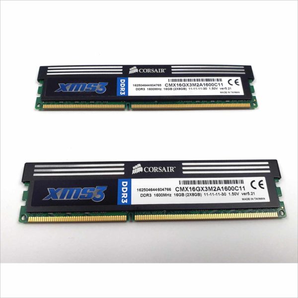 Lot of 2x Corsair CMX16GX3M2A1600C11 XMS3 16GB (2x8GB) DDR3 1600 Mhz CL11 32GB