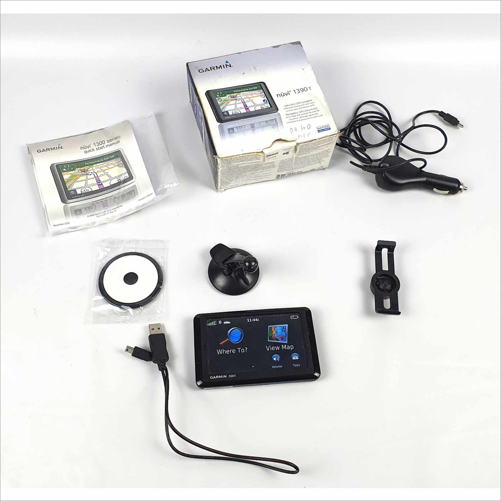 Garmin nüvi 1390T Portable Vehicle GPS With Dash Kit Touchscreen System Lifetime Maps Complete - Computer | Network | Telecom | Lab & medical Equipment