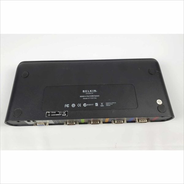 SOHO F1DS104L KVM Switch VGA / Audio & USB 4 Ports W/ Cables and Power Supply