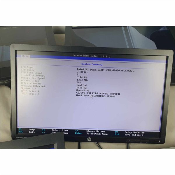 lot 4x Lenovo ThinkCentre M72z 20" G2020 2.90Ghz 6GB HDD 500GB Wi-Fi Windows License AIO - Broken Display