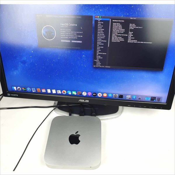 Apple Mac Mini Late 2012 i7 Quad 2.3GHz 8GB Ram 128GB SSD macOS Catalina A1347 - Victolab LLC