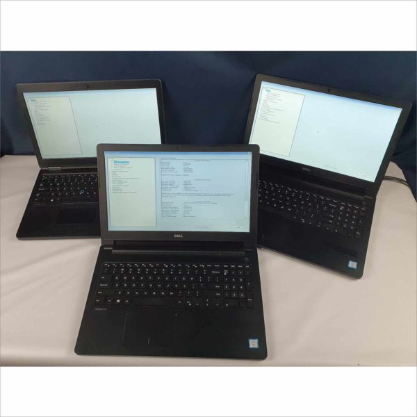 Lot 3x Dell Latitude 3570 / 5550 15.6" Intel i3/i5 6th 5th gen Clean laptops - No storage / Caddy