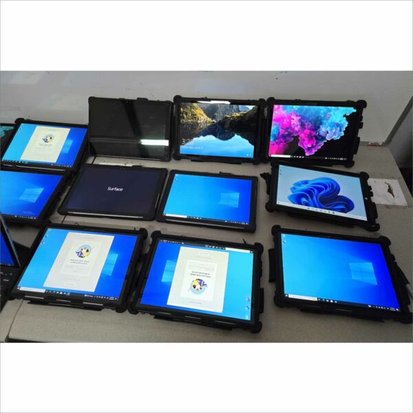 lot of 64 Microsoft Surface Pro 5th,4th,3rd Gen, Book 2, Laptop, Samsung, Apple Tablets