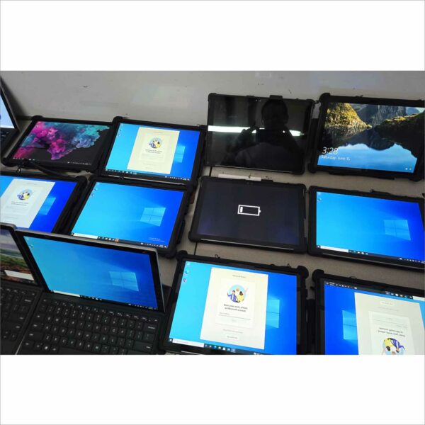 lot of 64 Microsoft Surface Pro 5th,4th,3rd Gen, Book 2, Laptop, Samsung, Apple Tablets