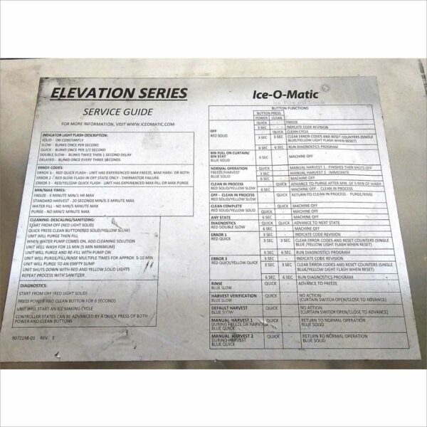 Ice-O-Matic CIM0330FA 30" Elevation Series Full Cube Ice Machine Head 316 lb/24 hr, Air Cooled, 115v