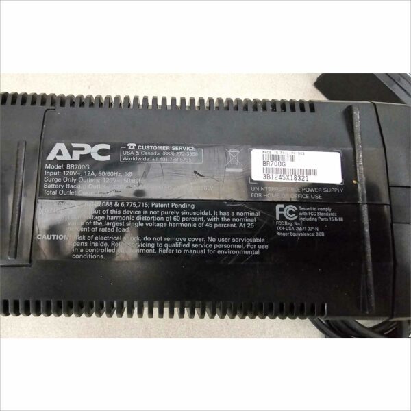 Apc Back-UPS Pro 700 Battery Backup System 700 VA 6 Outlets 355 J BR700G