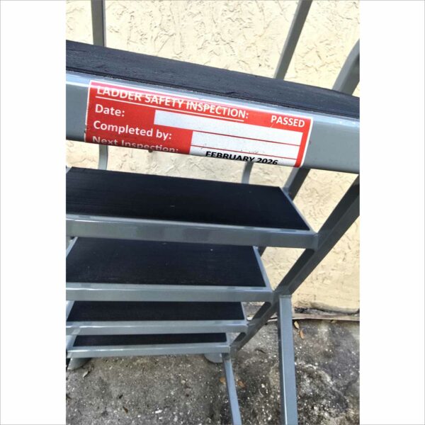 Cotterman 300lbs mobile steel step ladder spring-loaded casters