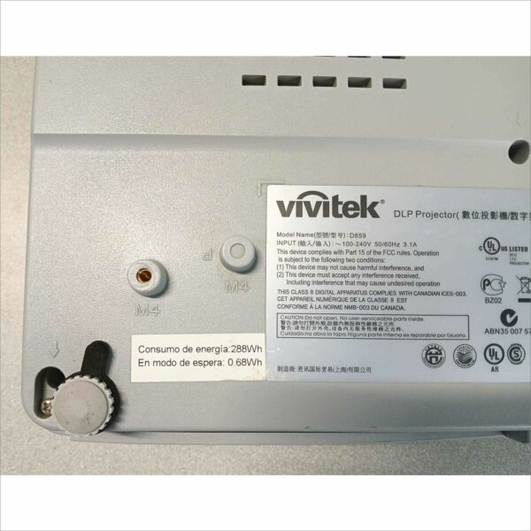 Vivitek D859 Projector SN#WD8592160416 Hours 2778