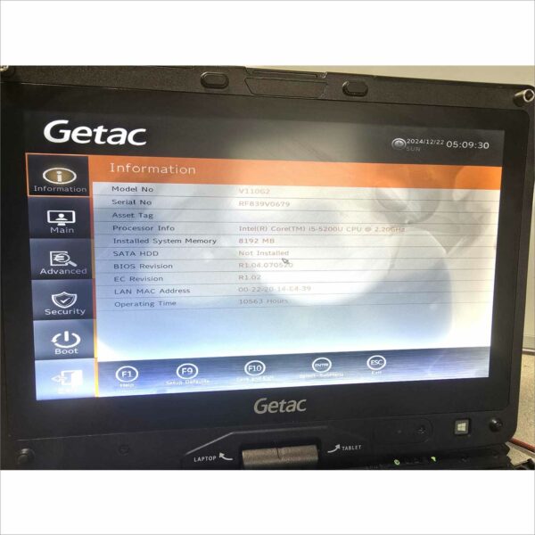 Getac V110 G2 11.6" Touch Laptop i5 8GB no Battery no caddy