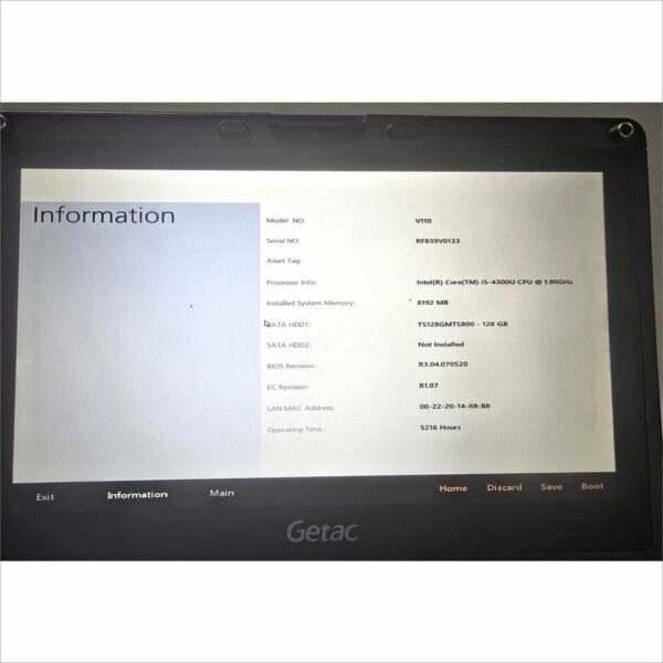 Getac V110 G2 11.6" Touch Laptop i5 8GB 128GB SSD WIN 11