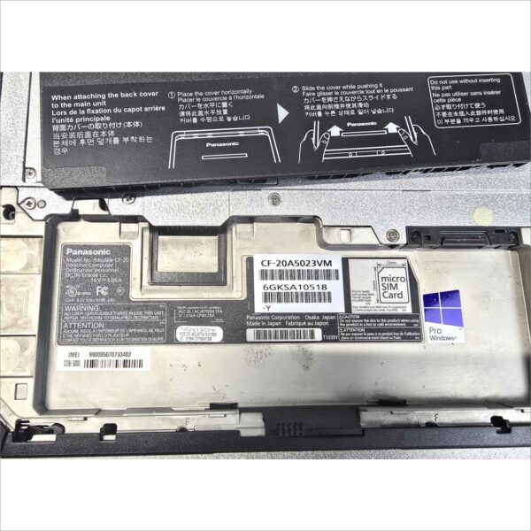 Panasonic Toughbook CF-20, i5 10.1, MK1, 8GB, 128GB, 4G SN#6JKSA10518 / 6JKSA10518 31730H