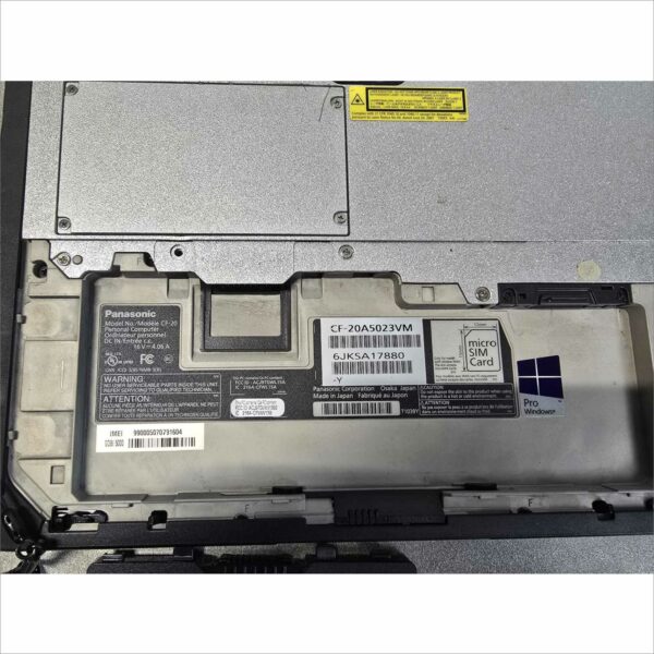 Panasonic Toughbook CF-20, i5 10.1, MK1, 8GB, 128GB, 4G SN#6JKSA17880 8610H