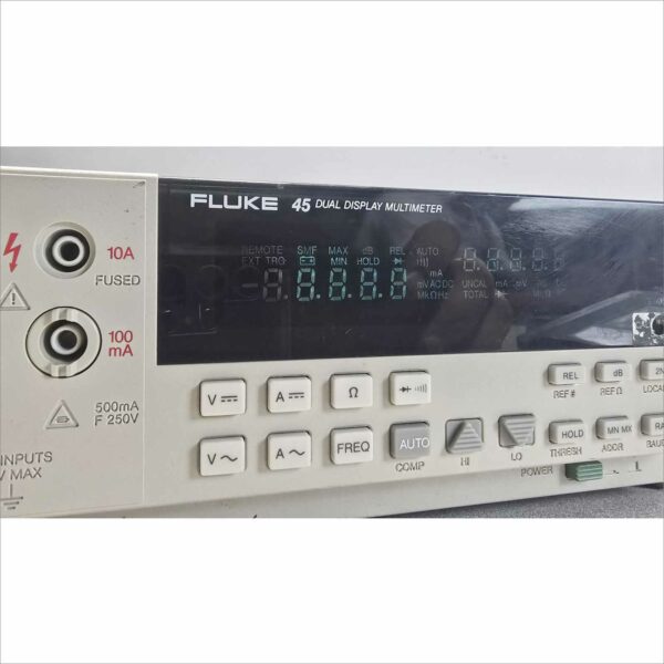 Fluke 45 Dual Display 5 Digit Digital Multimeter Voltmeter RS-232 - AS-IS