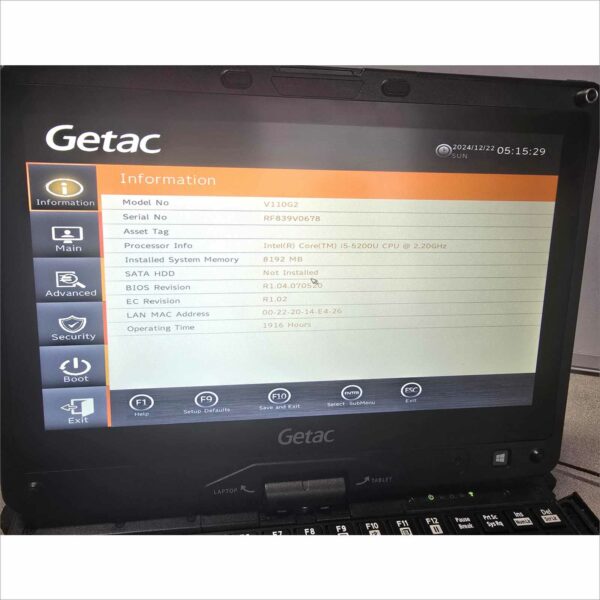 Getac V110 G2 11.6" Touch Laptop i5 8GB 128GB SSD WIN 11