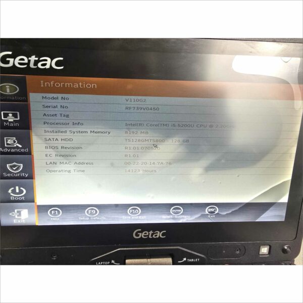 Getac V110 G2 11.6" Touch Laptop i5 8GB 128GB SSD WIN 11