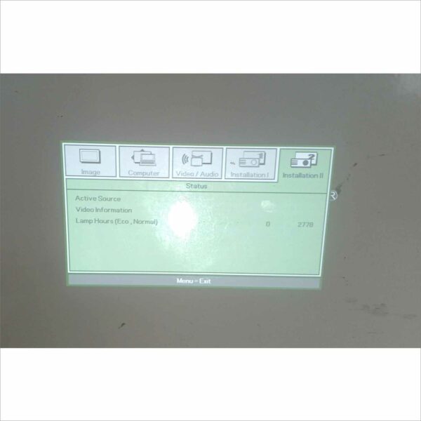 Vivitek D859 Projector SN#WD8592160416 Hours 2778