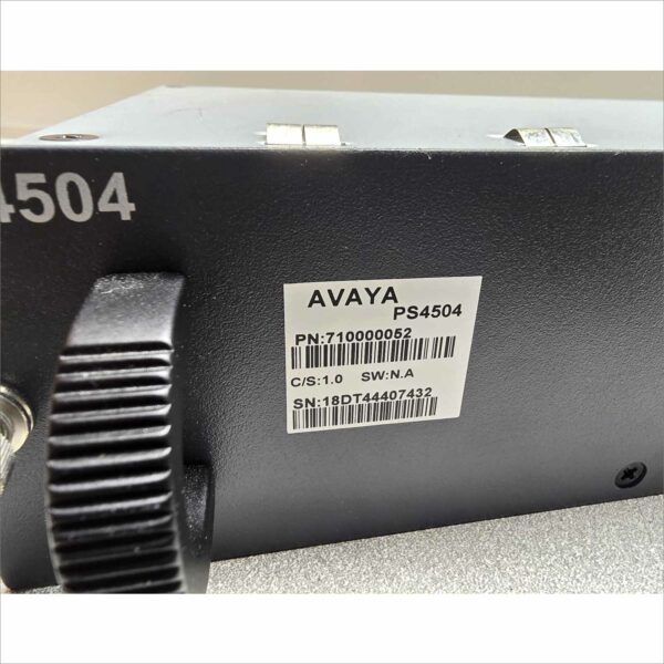 Avaya PS4504 PN 710000052 SN#18DT44407432