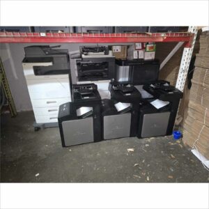 lot of 6x Printers copiers - HP Lexmark and dell w\ some toner boxes