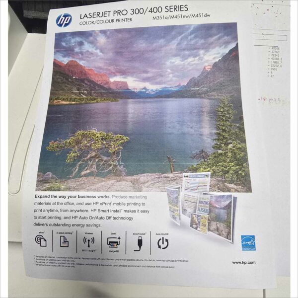 HP laserJet 400 color M451dn PN CE957A PGC 40k SN#CNDF353517