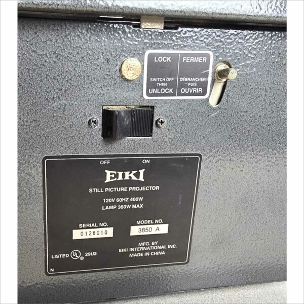 EIKI OVERHEAD TRANSPARENCY PROJECTOR MODEL 3850 A