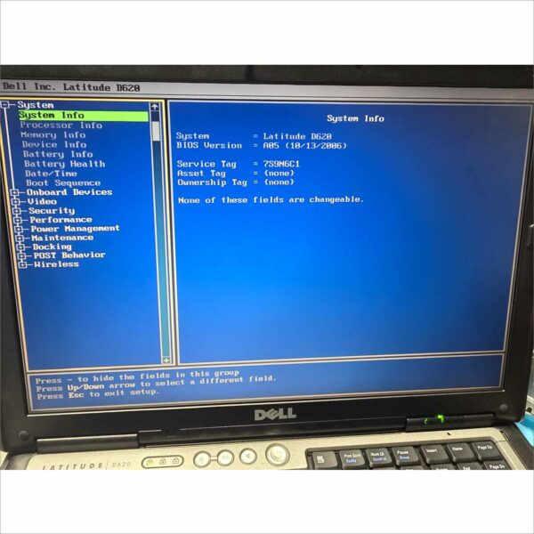 Vintage Dell Latitude D620 SN#7S9N6C1