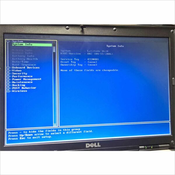 Vintage Dell Latitude D620 SN#472NHB1