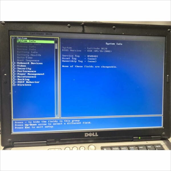 Vintage Dell Latitude D620 SN#D5MD4D1