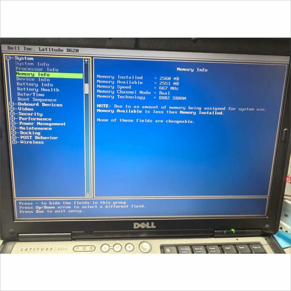 Vintage Dell Latitude D620 SN#7S9N6C1