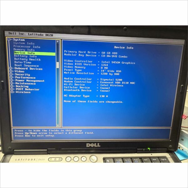 Vintage Dell Latitude D620 SN#7S9N6C1